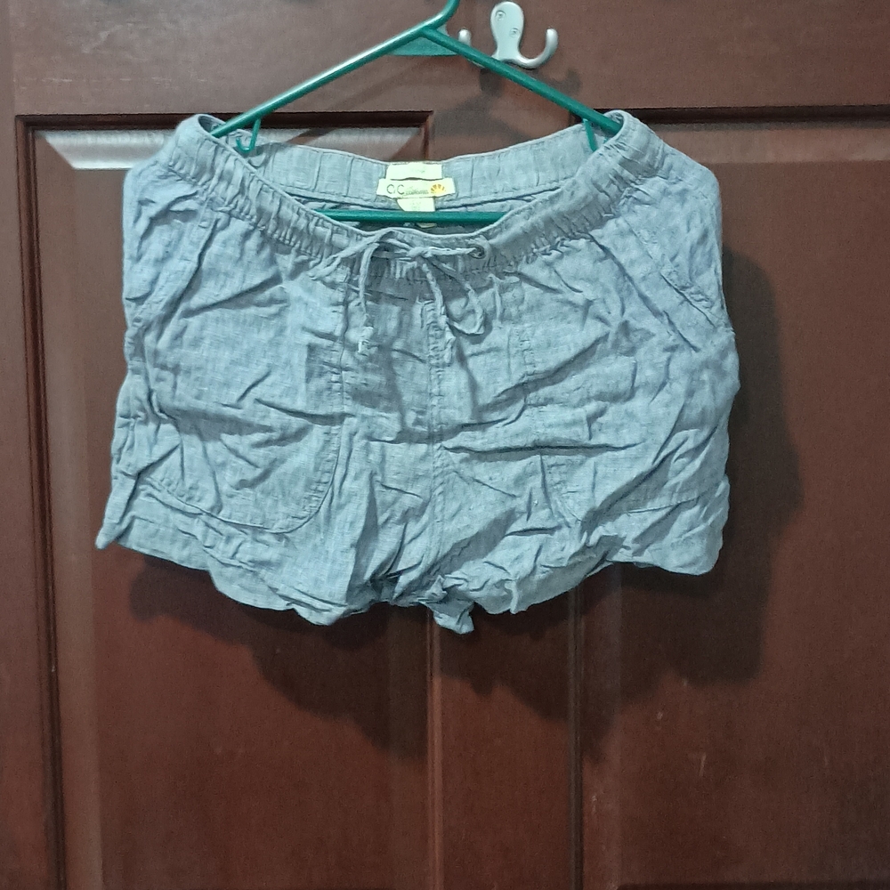 C&C California 100% Linen Blue Shorts